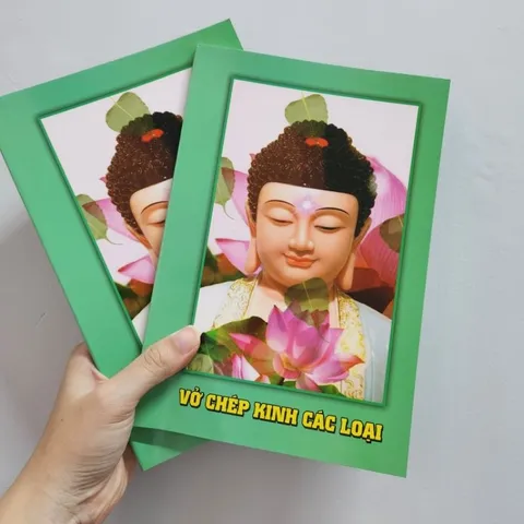 Vở chép kinh các loại kẻ dòng khổ a4 lò xo - Tặng viết