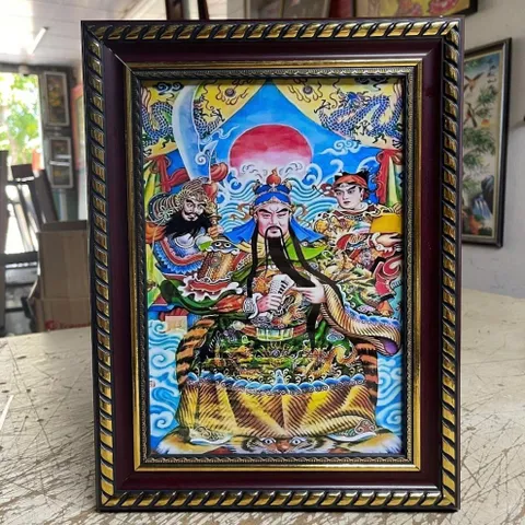 Khung Tranh QUAN THÁNH ĐẠI ĐẾ QUÂN - có khung  có hoả tốc 3 CỠ