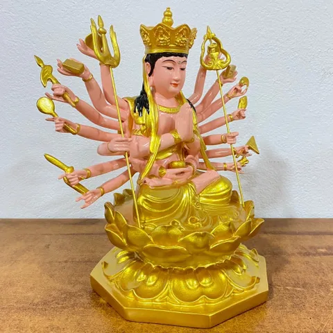 Tôn Tượng Chuẩn Đề Ngồi 30cm Nhựa Composite
