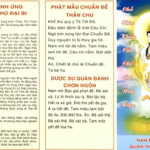 TO43 tờ chú Sự Linh Ứng Của Chú Đại Bi 2 mặt ép plastic siêu đẹp  2 SIZE A4 VÀ A3 ÉP PLASTICS