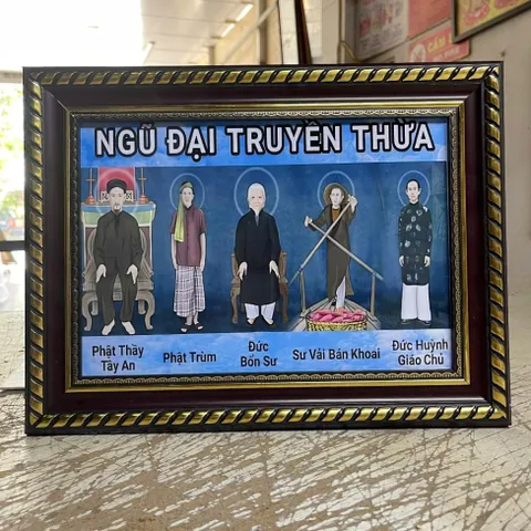 Khung Tranh NGŨ ĐẠI TRUYỀN THỪA - có khung  có hoả tốc 3 CỠ
