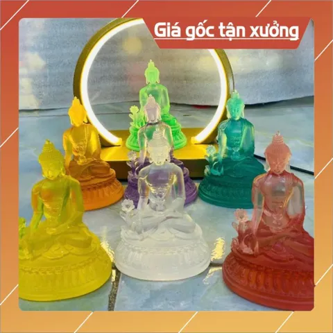 Tượng Dược Sư Lưu Ly Quang Vương Phật 12cm Chất Liệu Composite