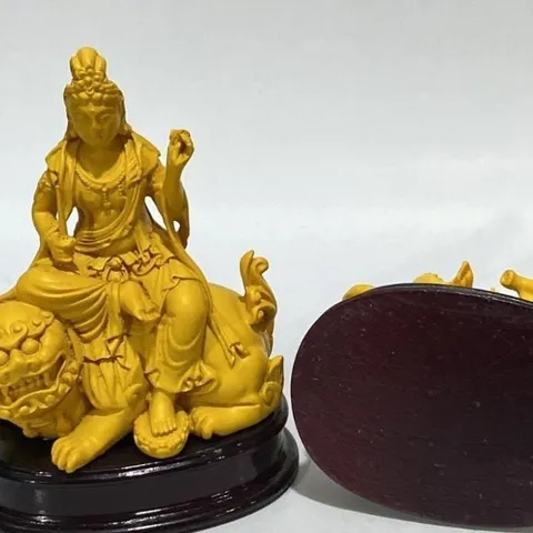 Tượng Ngài Bồ tát Văn Thù - Phổ Hiền Cao 10cm Nhiều Màu cực đẹp