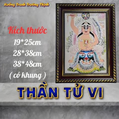 Khung Tranh THẦN TỬ VI - có khung  có hoả tốc 3 CỠ