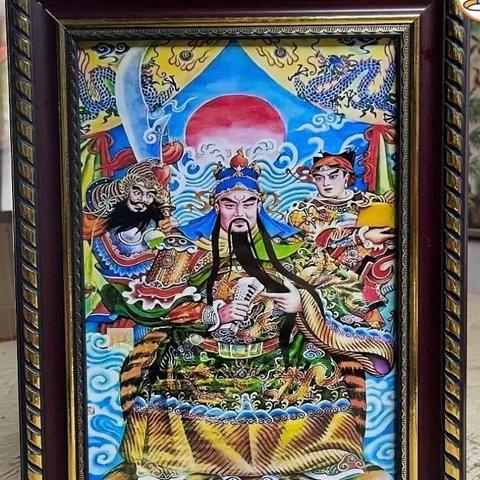 Tranh QUAN THÁNH ĐẠI ĐẾ QUÂN - có khung cực đẹp