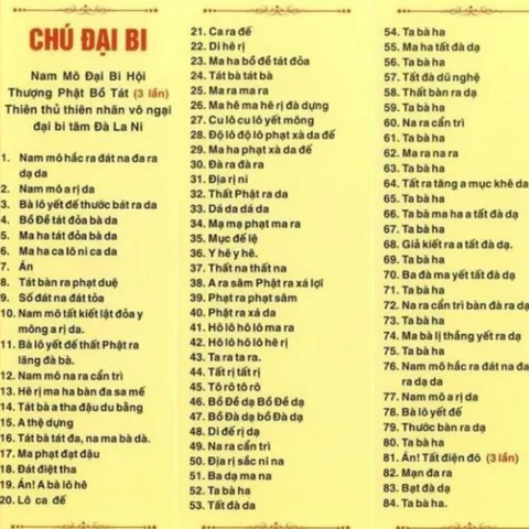 TO45 tờ chú Chú Mãn Nguyện Đại Bi- Chú Đại Bi 2 mặt ép plastic siêu đẹp  2 SIZE A4 VÀ A3 ÉP PLASTICS