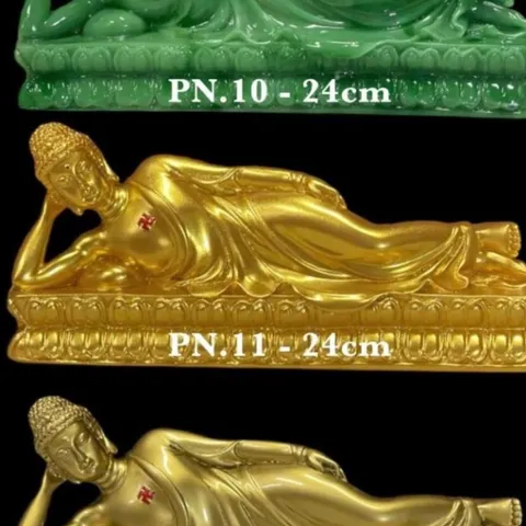 Tượng Phật Thích Ca Nhập Niết Bàn Ngang 24cm Composite