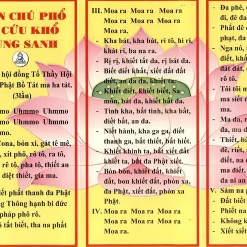 TO26 tờ chú Thần Chú Phổ Độ Cứu Khổ Chúng Sanh 2 mặt plastic siêu đẹp  2 SIZE A4 VÀ A3 ÉP PLASTICS