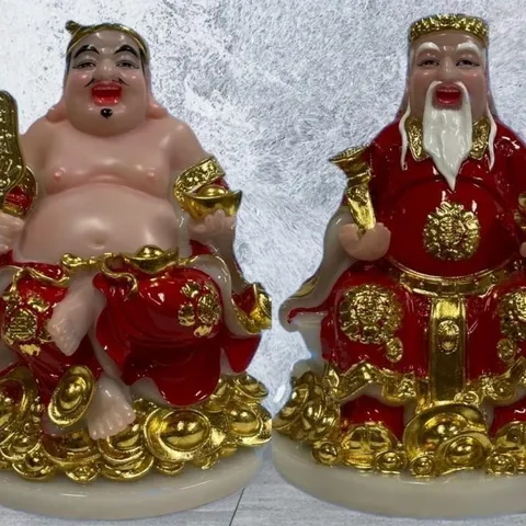 Tài Địa ĐỎ ĐÁ GIÁC VÀNG Cho Mệnh Mộc, Mệnh Hoả 8in Chiêu Tài, 20CM cực đẹp