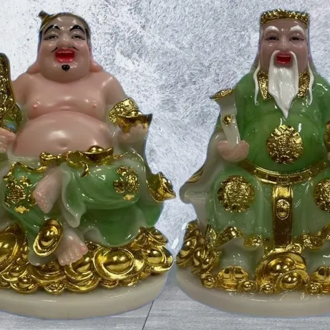 Tài Địa ĐỎ ĐÁ GIÁC VÀNG Cho Mệnh Mộc, Mệnh Hoả 8in Chiêu Tài, 20CM cực đẹp