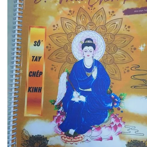 SỔ TAY CHEP KINH ĐỊA MẪU CHƠN KINH CHỮ IN NÉT MỜ a4 lò xo cực đẹp