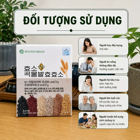 [Beyond Origin] Men Tiêu Hóa Enzyme 20 Loại Ngũ Cốc Lên Men - 100 gói
