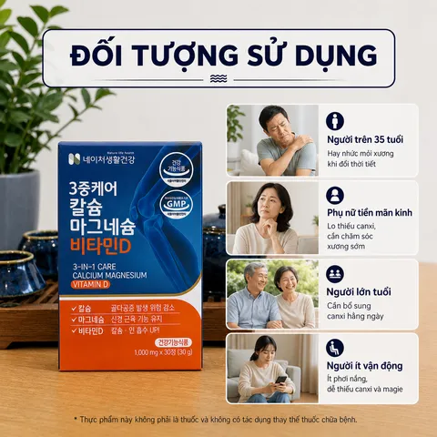 [Nature Life Health] Viên bổ khớp Canxi Magie Vitamin D