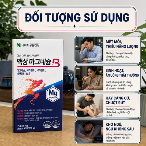 [Nature Life Health] Nước Bổ Sung Magie Vitamin B Energy Boost