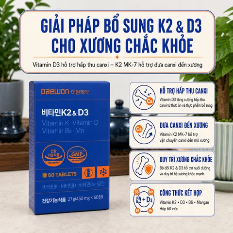 [Daewon] Viên Uổng Bổ Sung Vitamin K2&D3