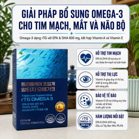 [Nature Life Health] Viên Uống Dầu Cá Supercritical rTG Omega-3