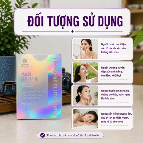 [Beyond Origin] Bột Uống Sáng Da Mờ Nám Glutathione Liposome