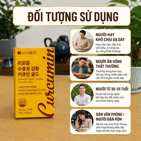 [Nature Life Health] Viên Uống Nghệ Hòa Tan Curcumin Liposome