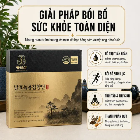 [Donguisam] Viên An Cung  Nhung Hươu Trầm Hương Lên Men - 32 Viên