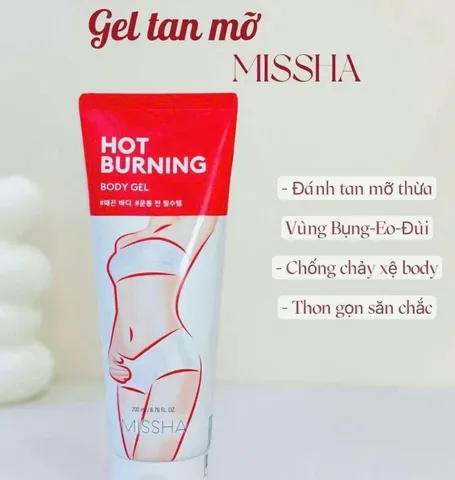 Gel tan mỡ Missha Hot Burning Body Gel giảm mỡ bụng săn chắc da 200ml ⚡ Giá tốt nhất ở đây