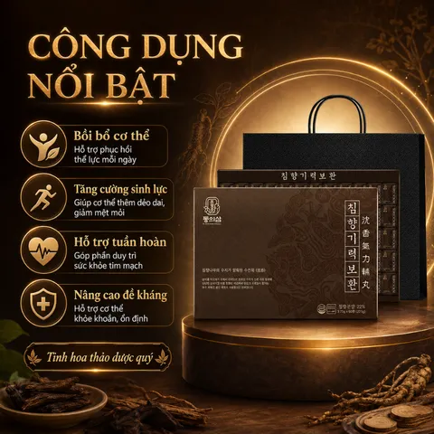 Donguisam Viên An Cung Trầm Hương Nhung Hươu Khí Lực Bổ - 60 Viên