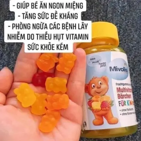 Kẹo gấu vitamin Mivolis Multivitamin Bärchen cho bé 60 viên hàng Đức