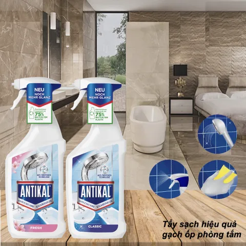 Bình xịt Antikal tẩy cặn canxi trên inox, vách kính nhà tắm,vệ sinh nhà tắm (nhập khẩu đức)