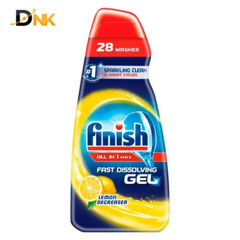 Gel Rửa Chén Máy Rửa Chén Finish All In 1 Max Gel Lemon 700ml Hương Chanh Nhập Khẩu Châu Âu