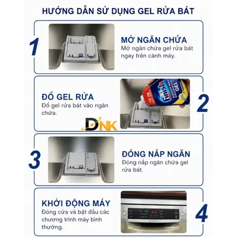 Gel Rửa Chén Máy Rửa Chén Finish All In 1 Max Gel Lemon 700ml Hương Chanh Nhập Khẩu Châu Âu