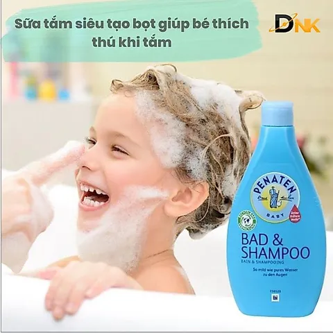 Sữa Tắm Gội Penaten Bad & Shampoo 400ml Chính Hãng Đức Cho Bé Sơ Sinh, Dịu Nhẹ Không Cay Mắt