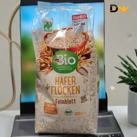 Yến Mạch dmBio Feinblatt 500g Đức | Yến Mạch Hữu Cơ Nguyên Cám | Giảm Cân Eat Clean Healthy