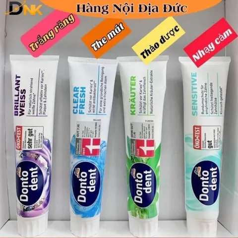 Kem Đánh Răng Dontodent Nội Địa Đức 125ml – Bảo Vệ Răng Miệng Toàn Diện, Hơi Thở Tự Tin
