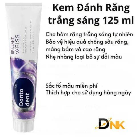 Kem Đánh Răng Dontodent Nội Địa Đức 125ml – Bảo Vệ Răng Miệng Toàn Diện, Hơi Thở Tự Tin
