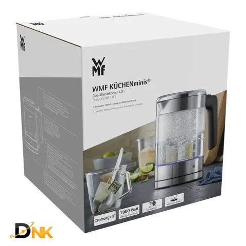 Ấm Siêu Tốc WMF Küchenminis 1.0L Chính Hãng – 1900W – Thủy Tinh SCHOTT – Model 0413190011