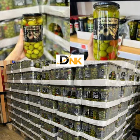 Oliu Xanh Nguyên Hạt Tỏi Đen & Ớt Bernal Chupadedos 658g