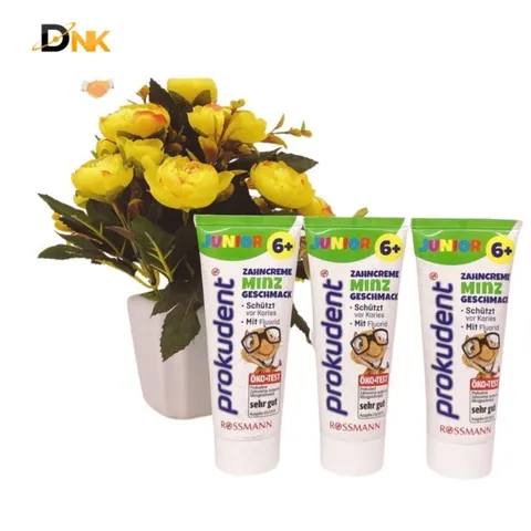 Kem đánh răng trẻ em Đức Prokudent Junior 6+ 75ml – Hương bạc hà nhẹ, ngừa sâu răng cho bé