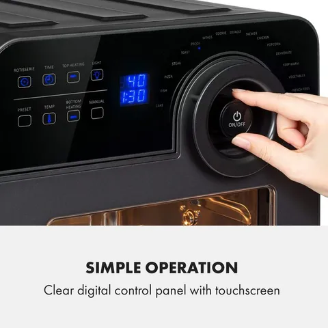 Nồi Chiên Không Dầu Klarstein 14L AeroVital Cube Chef Hot Air Fryer, 1700W, Thép Không Gỉ Nhập Đức 840181