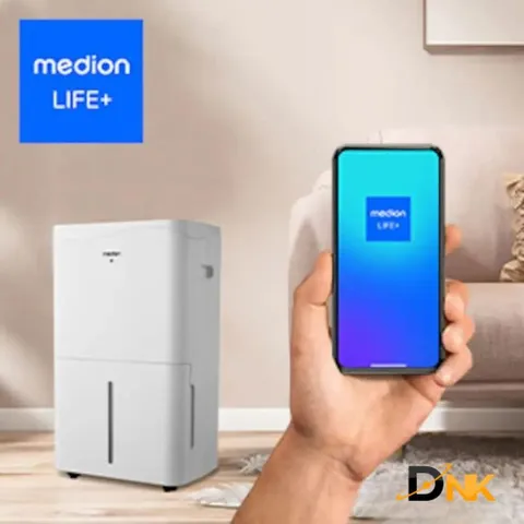 Máy Hút Ẩm MEDION MD10832 50L 90m² Chính Hãng Đức, Điều Khiển WiFi LIFE+, Bình Nước 5L