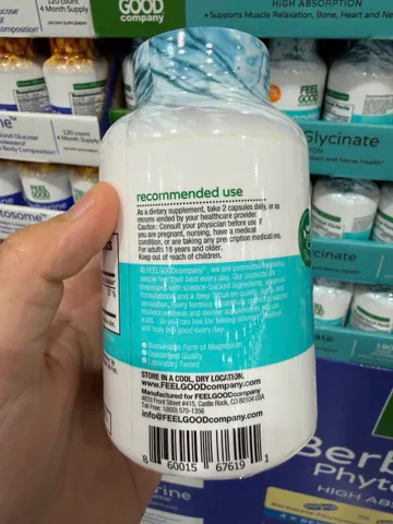 BỔ SUNG MAGIE - Feel Good Company Magnesium Glycinate – High Absorption