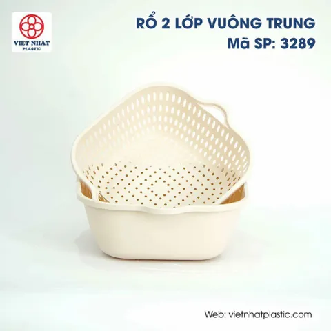 rổ 2 lớp vuông trung 3289