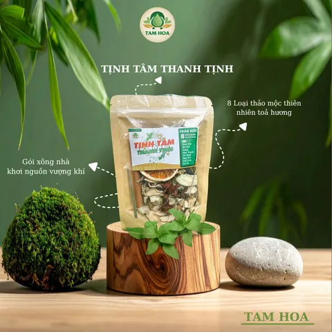 Gói Xông Nhà 8 loại nhỏ Thảo Mộc Tịnh Tâm, Thanh Tịnh Tam Hoa giúp thư giãn, an nhiên, thiền định