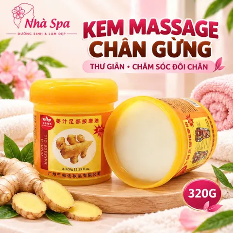 Kem massage chân gừng, colllagen, massage body | Kem massage body, massage bàn chân giữ ấm cơ thể 840237