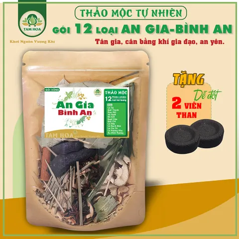 Gói Xông Nhà 12 loại Thảo Mộc An Gia, Bình An Tam Hoa giúp gia đình êm ấm, nhà cửa ổn định