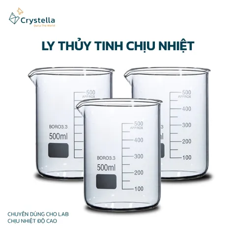 Cốc thủy tinh thí nghiệm chịu nhiệt 500ml