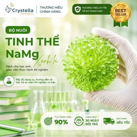 [NaMg] Bộ KIT Nuôi Tinh Thể NaMg Xanh Lá Non Crystella