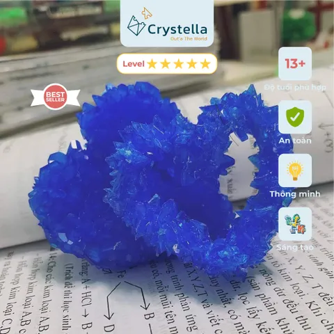 Bộ Nuôi Tinh Thể Crystella Trái Tim Xanh - Món Quà Khoa Học Đầy Ý Nghĩa Lấp lánh chỉ sau 1 ngày nuôi (13+)