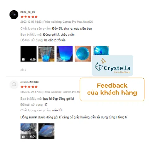 Bộ Nuôi Tinh Thể Crystella Trái Tim Xanh - Món Quà Khoa Học Đầy Ý Nghĩa Lấp lánh chỉ sau 1 ngày nuôi (13+)
