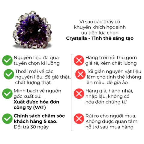 [NaMg] Bộ KIT Nuôi Tinh Thể NaMg Trắng Trong Suốt Crystella