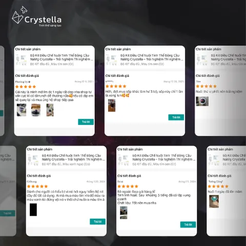 [NaMg] Bộ KIT Nuôi Tinh Thể NaMg Trắng Trong Suốt Crystella