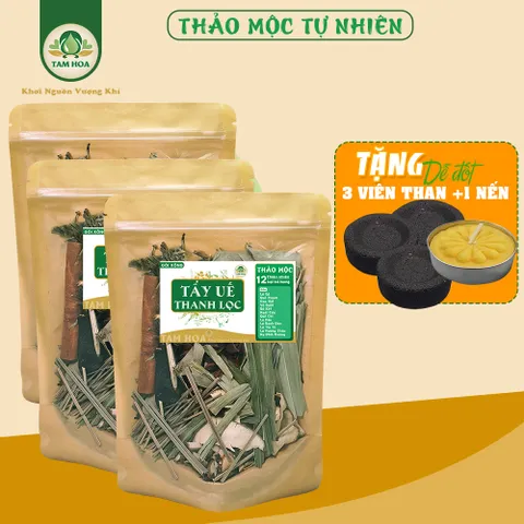 Gói Xông Nhà 12 loại Thảo Mộc Tẩy Uế, Thanh Lọc Tam Hoa giúp thanh tẩy, khai vận, hanh thông